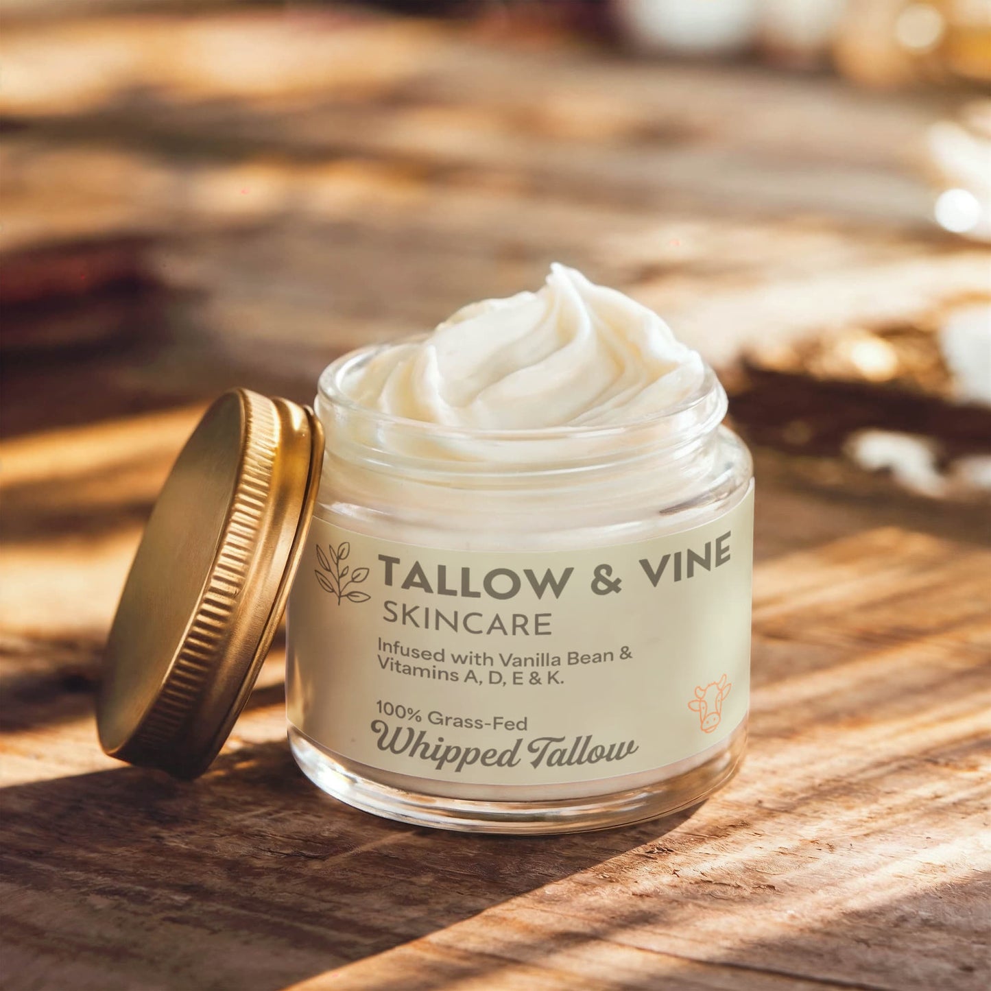 Grass-Fed Whipped Tallow Balm with Vanilla Bean