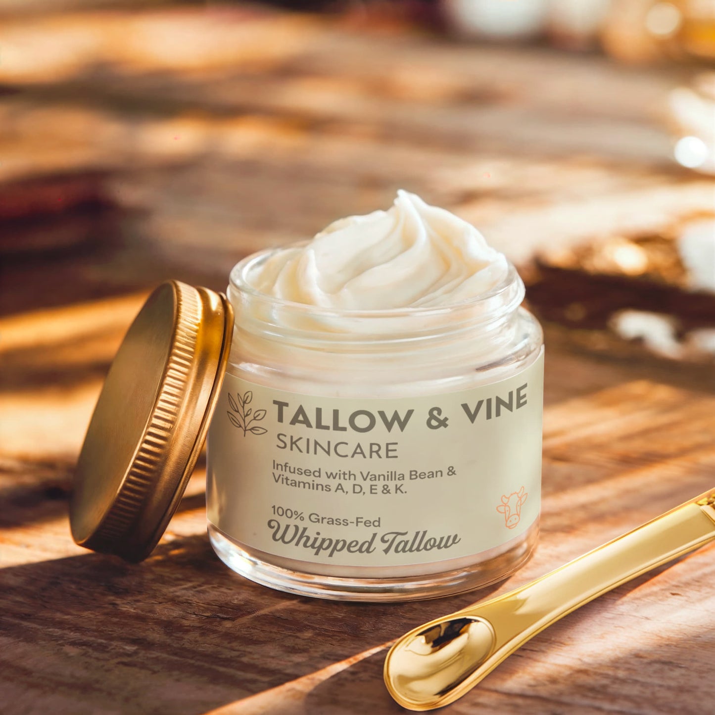 Grass-Fed Whipped Tallow Balm with Vanilla Bean