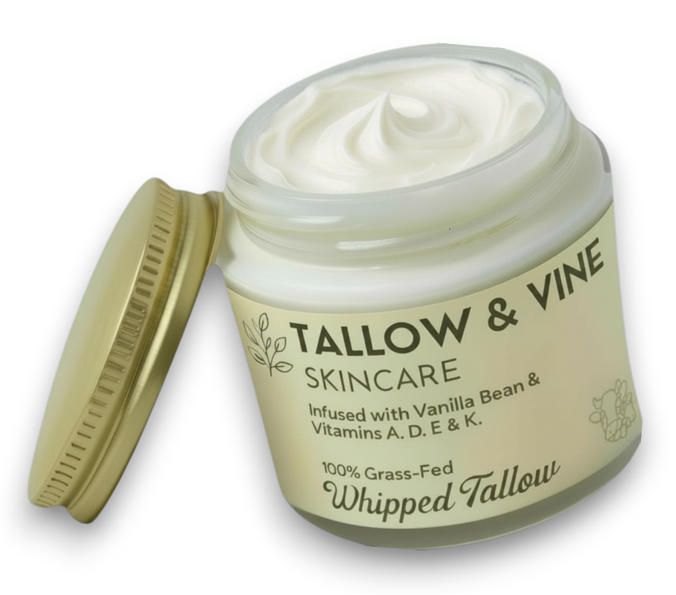 (3-Pack) 100% Grass-Fed Whipped Vanilla Bean Tallow Balm