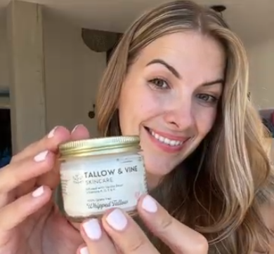 Whipped Vanilla Bean Tallow Balm video preview showing soft, creamy texture