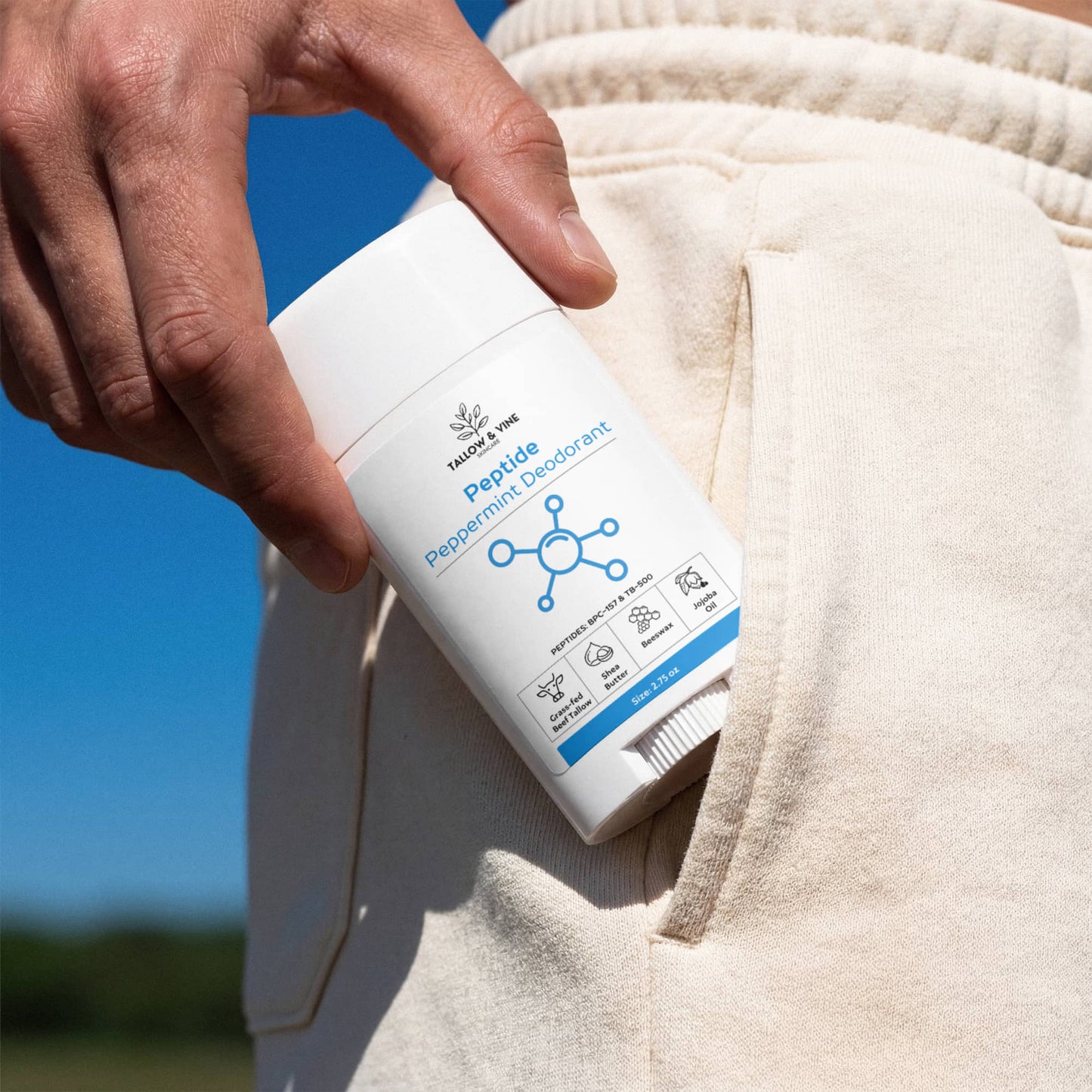 Natural Peptide Peppermint Deodorant (2-Pack)
