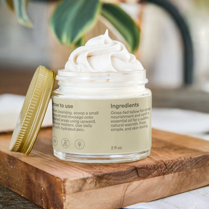 Grass-Fed Whipped Tallow Balm with Vanilla Bean