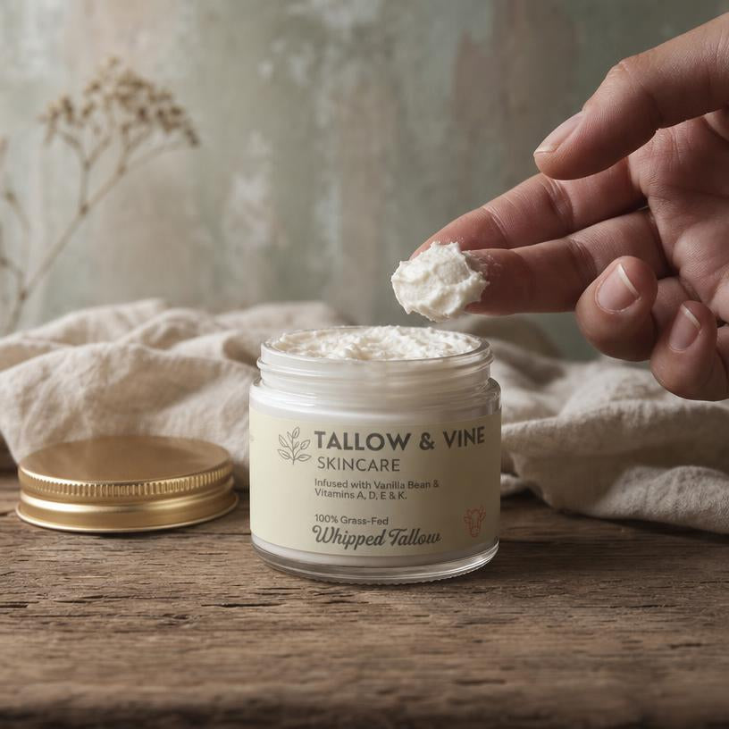 100% Grass-Fed Whipped Vanilla Bean Tallow Balm