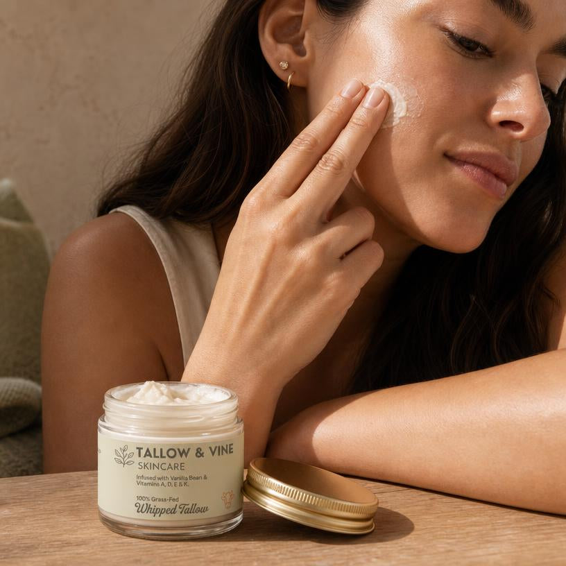 100% Grass-Fed Whipped Vanilla Bean Tallow Balm